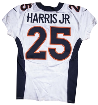 2016 Chris Harris Jr. Game Used Denver Broncos Road Jersey Photo Matched To 11/6/2016 (Denver COA & Panini)